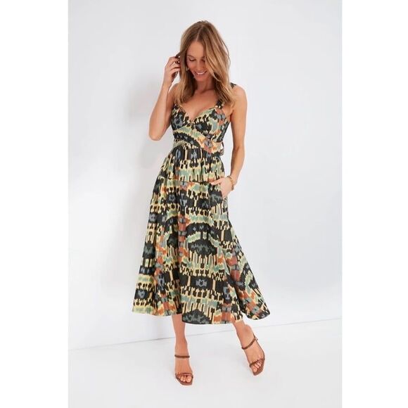 Ulla Johnson Handmade Honey Onyx Ikat Sarika Dress Size 4 - Picture 4 of 13